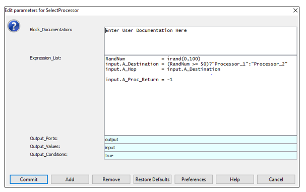 AEA DMA SelectProcessor Parameters