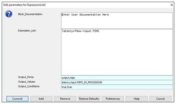 AEA ExpressionList Parameter