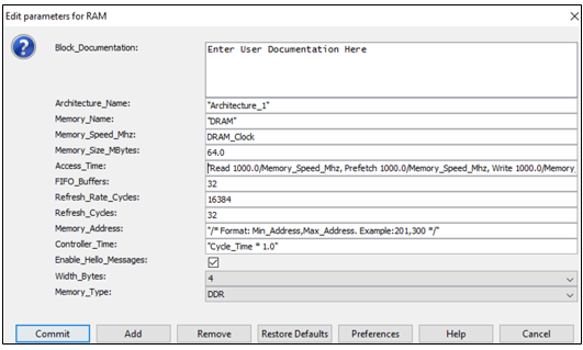 AEA RAM Parameters