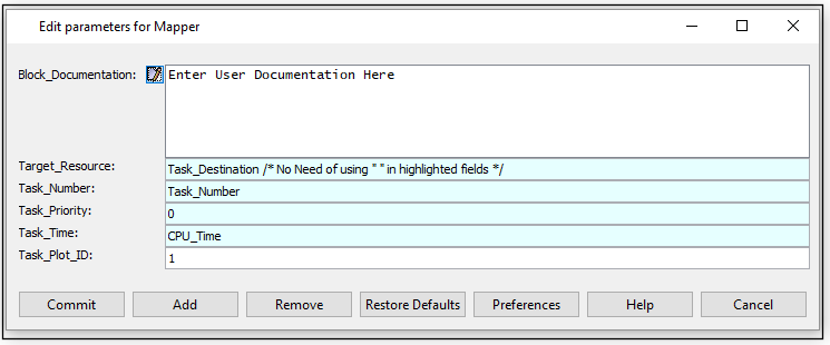 DPD Mapper Parameters