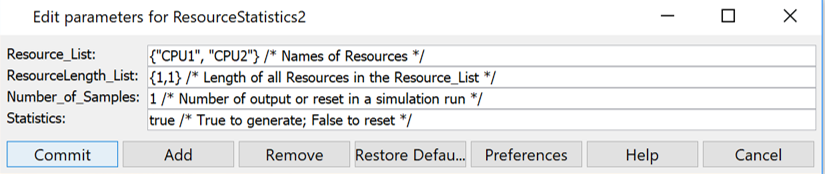 DPD Resource Statistics Parameters