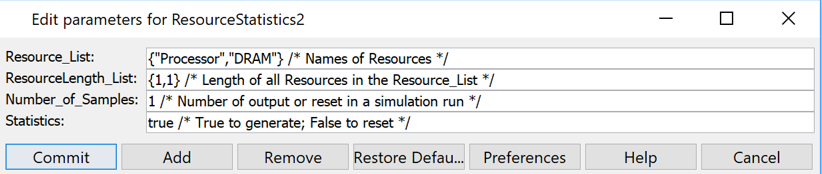 EBD Resource Statistics Parameters