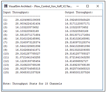 Flow Control Throughput Statistics