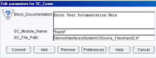 Configuring the SC_Cosim block