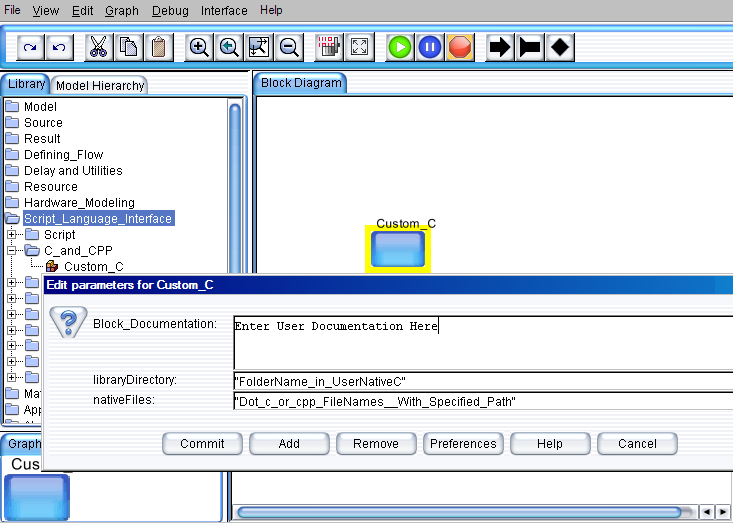 Parameters for Custom_C