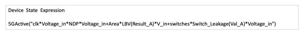 Table 1: Expression for the power in a Device State